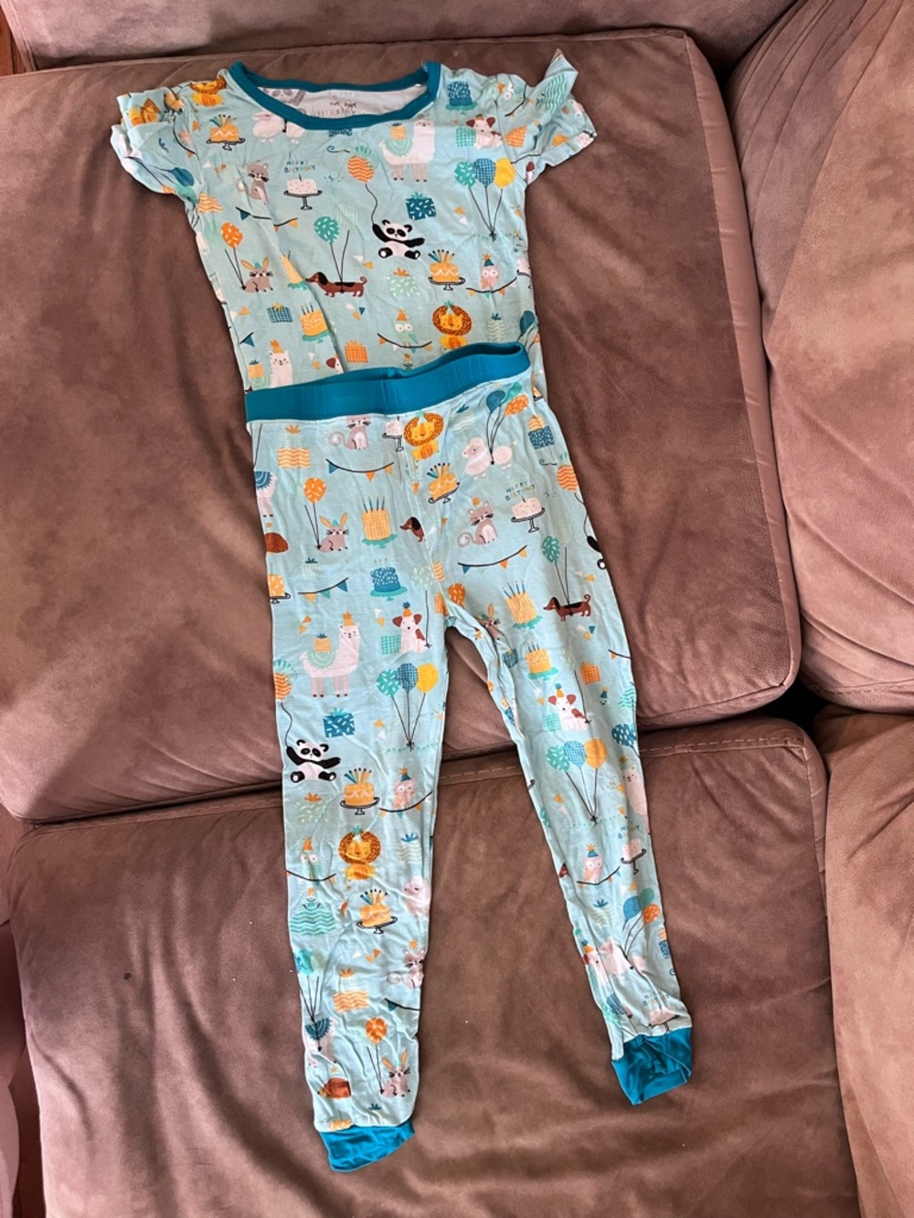 Little Sleepies Party Animal Birthday Print Pajamas